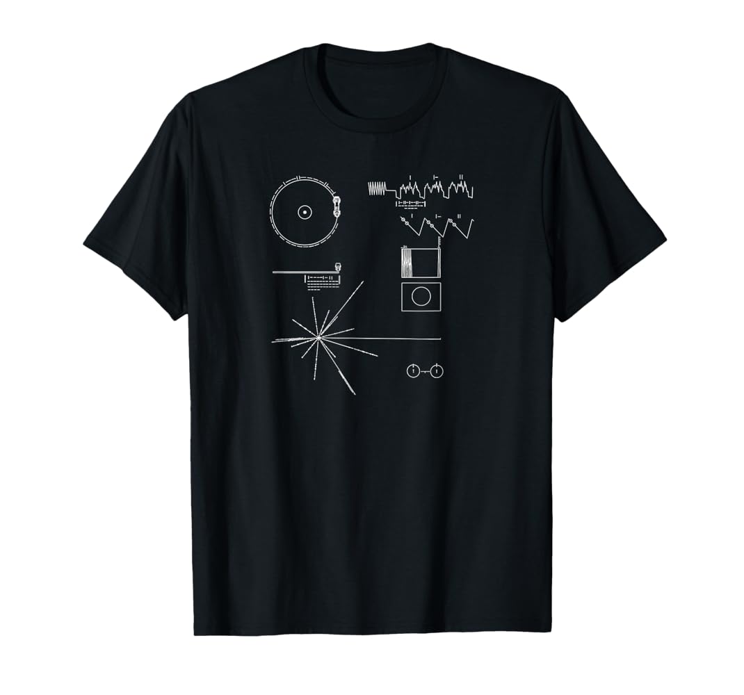 Amazon | ボイジャーゴールデンレコード NASA Tシャツ | Tシャツ